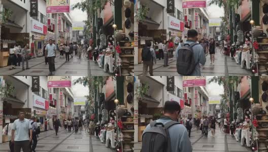在大阪心斋桥散步的人们。高清在线视频素材下载