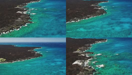 熔岩流珊瑚礁海景高清在线视频素材下载