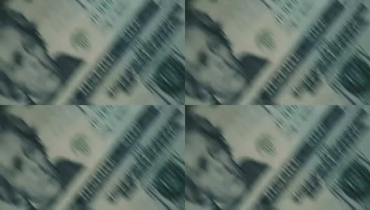 20美元的钞票特写细节高清在线视频素材下载