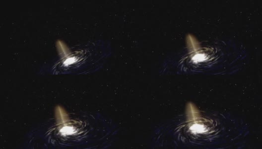 星系黄蓝色空间星动画运动图形高清在线视频素材下载