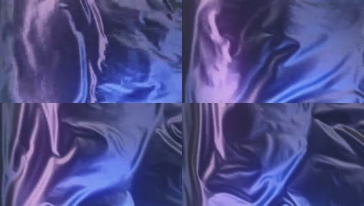 抽象三维渲染蓝色金属布动画背景高清在线视频素材下载