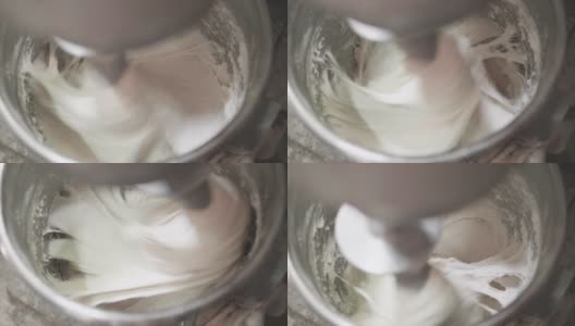 Mixing bread flour in a blender高清在线视频素材下载