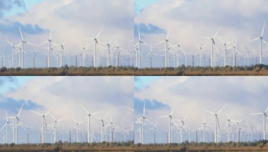 位于洛杉矶北部的南加州的风力涡轮机高清在线视频素材下载