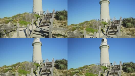 罗特内斯特岛的巴瑟斯特灯塔高清在线视频素材下载