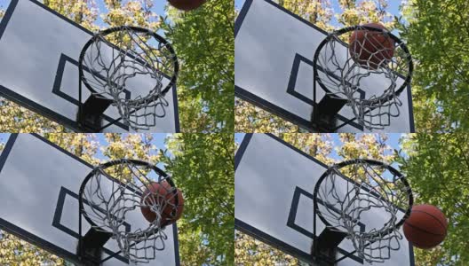 篮球没有击中篮筐高清在线视频素材下载