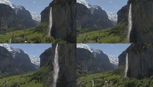 Lauterbrunnen瀑布- 4K天线高清在线视频素材下载