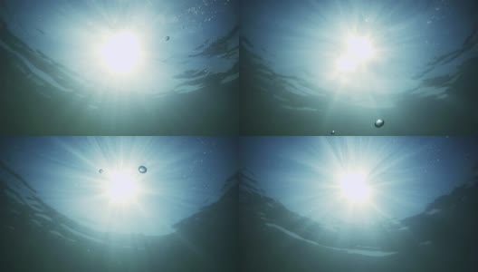 水下海景与阳光光线高清在线视频素材下载