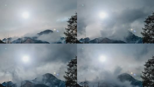 中国湖北省大别山的神奇云高清在线视频素材下载