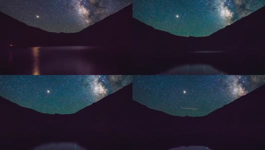 黑暗的天空在Backcountry帽天文摄影时间流逝高清在线视频素材下载