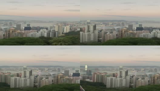 香港夜景鸟瞰图高清在线视频素材下载