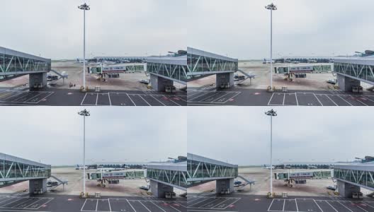 重庆机场的飞机。间隔拍摄4 k高清在线视频素材下载