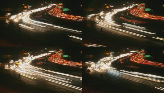 高速公路高峰时间晚上时间流逝DV高清SD视频高清在线视频素材下载