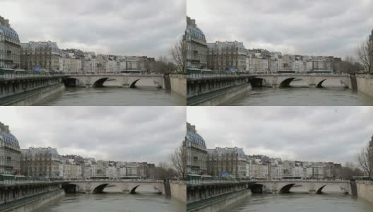冬天，巴黎的桥高清在线视频素材下载
