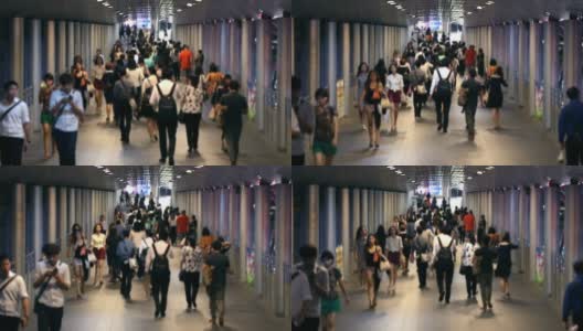 高清慢镜头:现代城市生活背景下的地铁人群高清在线视频素材下载