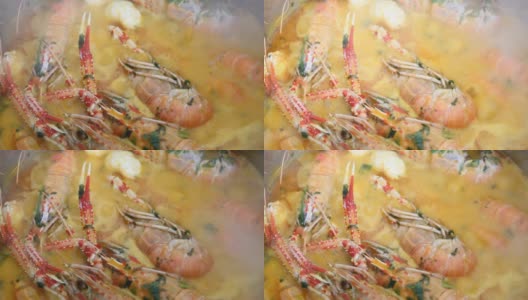 海鲜汤高清在线视频素材下载