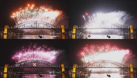 悉尼海港大桥上的新年焰火07高清在线视频素材下载