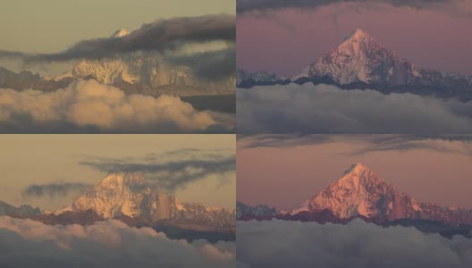 格兰德斯乔拉斯山的远距离拍摄高清在线视频素材下载