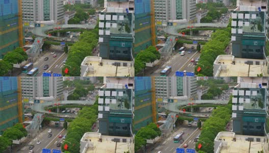 深圳城市景观白天时间交通街道屋顶全景4k中国高清在线视频素材下载