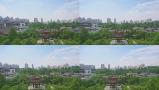 中国西安大慈恩寺大雁塔古建筑景观优美高清在线视频素材下载