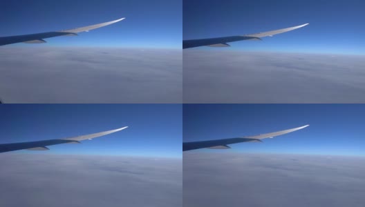 从飞机窗户往外看高清在线视频素材下载