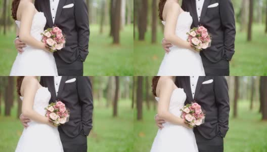 新娘和新郎的爱情时刻高清在线视频素材下载