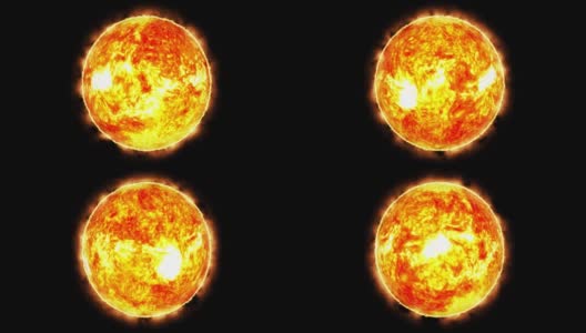 3d渲染太阳表面的火山。太阳表面起伏的熔岩。3d渲染太阳超过4k分辨率。高清在线视频素材下载