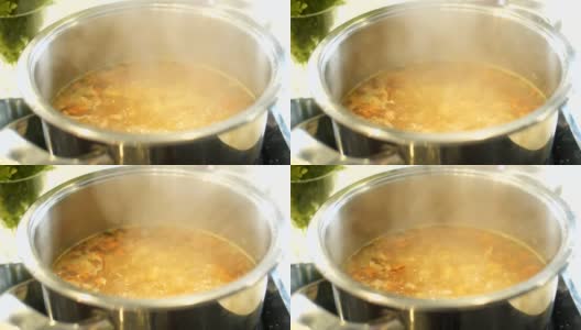 煮汤，慢动作高清在线视频素材下载