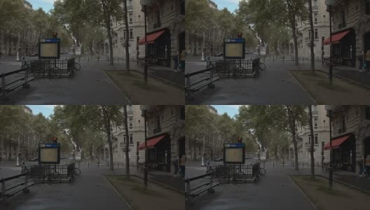 漫步在法国巴黎街头的时间高清在线视频素材下载
