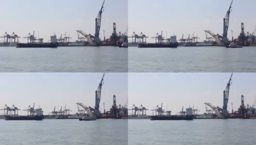 鹿特丹工业港口，实时高清在线视频素材下载