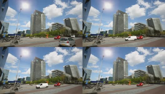 阿姆斯特丹Zuidas商业区高清在线视频素材下载