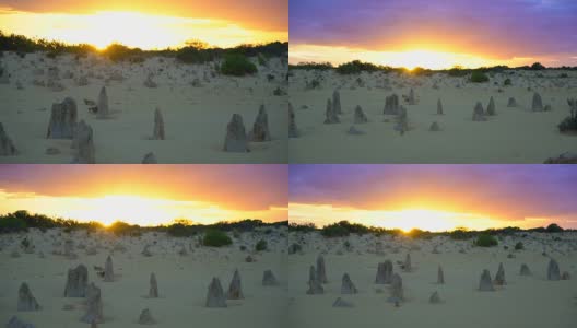 尖峰沙漠日出在澳大利亚珀斯高清在线视频素材下载