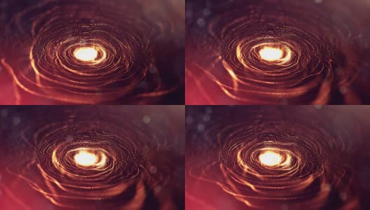3d循环动画作为科幻小说背景发光粒子与景深和bokeh为vj循环。粒子形成线和面网格。V32红色金球高清在线视频素材下载
