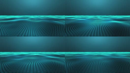 蓝绿色平滑技术波浪背景高清在线视频素材下载