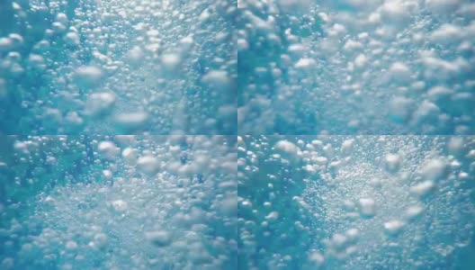 温泉池水下气泡的慢动作高清在线视频素材下载