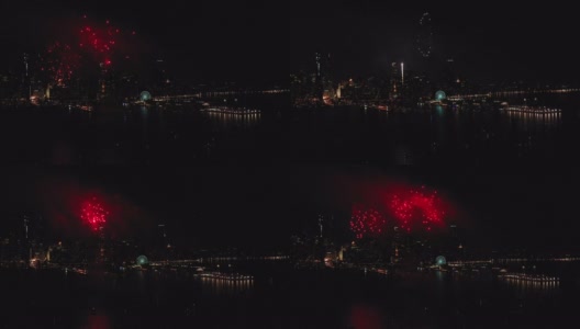 芝加哥湖上烟花- 2019年夏季高清在线视频素材下载