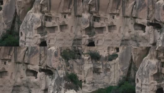 4 k。岩石中的城市全景。手持相机高清在线视频素材下载