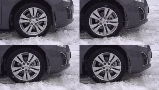 汽车陷在雪地里了高清在线视频素材下载