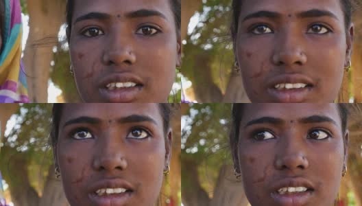 印度一个身材矮小的漂亮女人高清在线视频素材下载