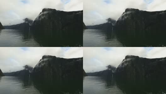 米尔福德湾瀑布，长镜头高清在线视频素材下载