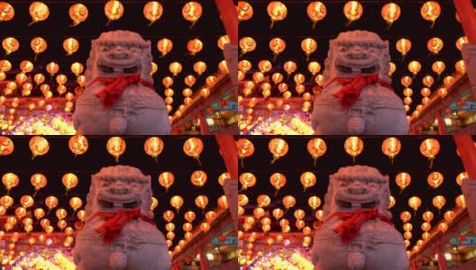 中国传统的狮子看门人高清在线视频素材下载