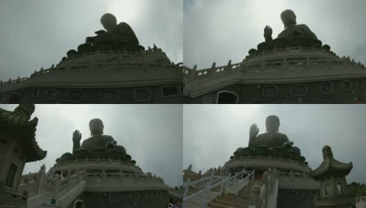 The big Buddha on昂坪村in昂坪村在香港高清在线视频素材下载