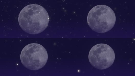 4K:星空下有月亮。高清在线视频素材下载