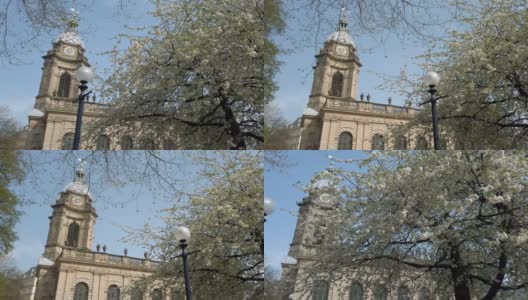 圣菲利普大教堂塔-伯明翰，英国高清在线视频素材下载