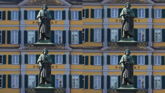 德国波恩的贝多芬雕像高清在线视频素材下载