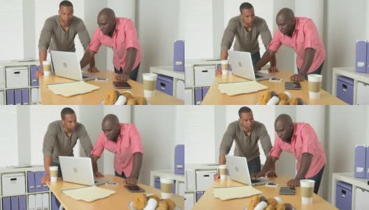 在办公室工作的黑人商人高清在线视频素材下载