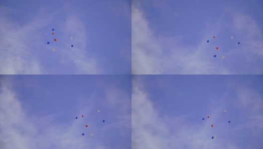 空气的气球。气球飞向天空高清在线视频素材下载