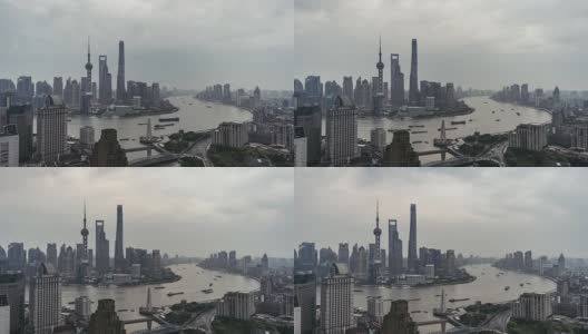 T/L ZI高角度上海市中心/上海，中国高清在线视频素材下载
