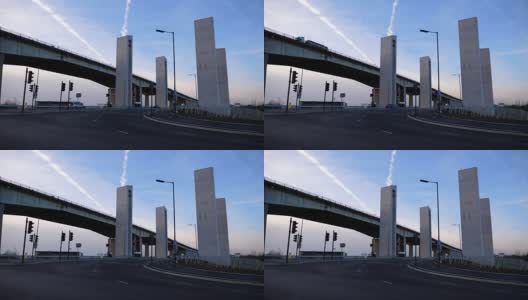 索尔福德新建吊桥高清在线视频素材下载