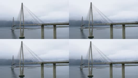 挪威的Tjeldsundbrua桥高清在线视频素材下载