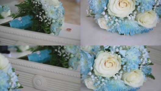 新娘手中的婚礼花束高清在线视频素材下载